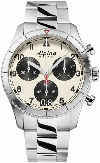 ALPINA STARTIMER Pilot Quartz Chronograph Big Date AL-372WB4S26B