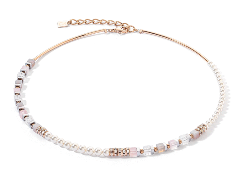 Coeur de Lion Precious Fusion Offset Necklace Rose Gold-Ice Pink 4354/10-1920