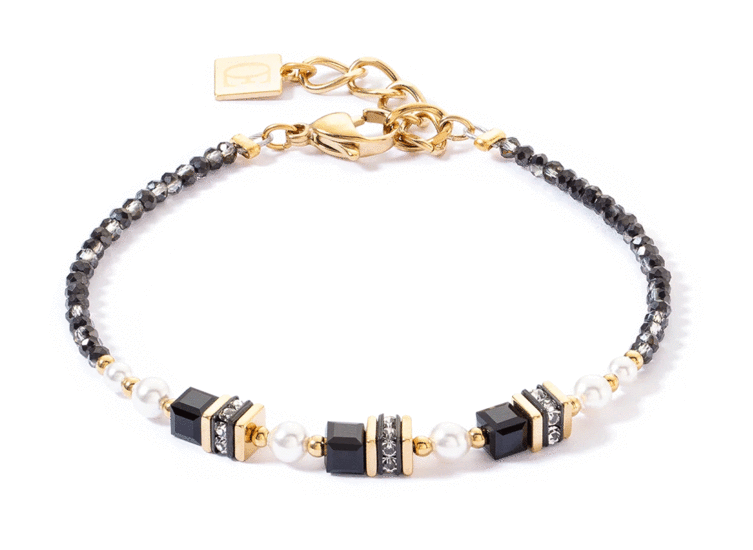 Coeur de Lion Sparkling Princess Bracelet Gold-Black 4567/30-1300