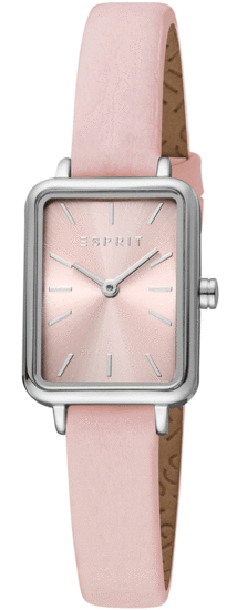 Esprit Square-Shaped Watch with a Leather Strap ES1L360L0085