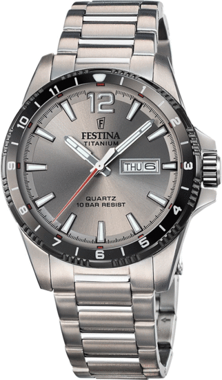 FESTINA MEN'S GREY TITANIUM WATCH BRACELET 20698/1