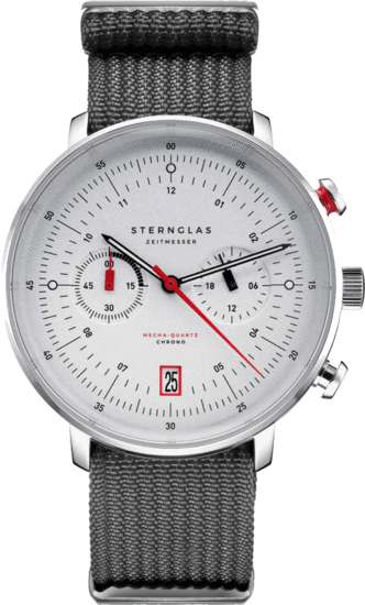 STERNGLAS Hamburg Chrono Mecha-Quartz Field Stone Grey S01-HC10-FI04