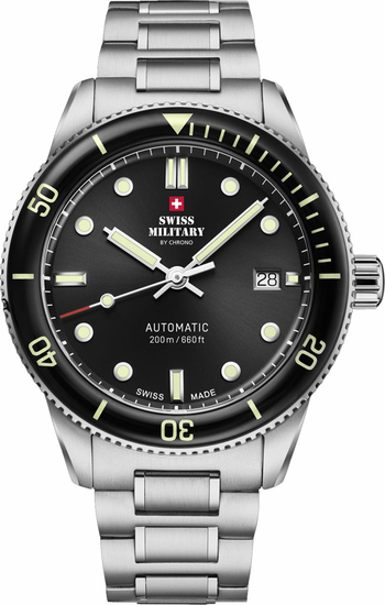 SWISS MILITARY BY CHRONO Automatic Dive Watch 200 SMA34106.01