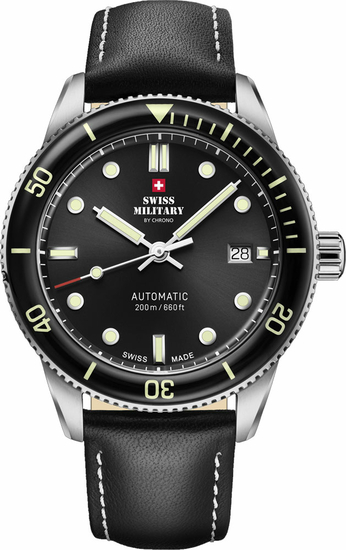 SWISS MILITARY BY CHRONO Automatic Dive Watch 200 SMA34106.05