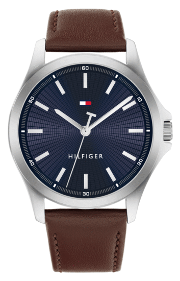 Tommy Hilfiger Bruce Brown Leather Strap Stainless Steel Watch 1710669